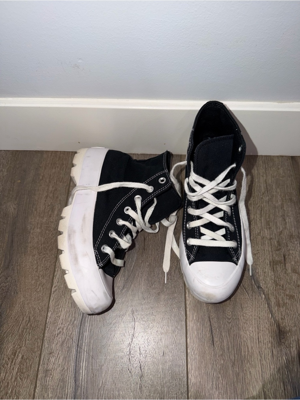 Black Converse Lugged High Top Sneakers